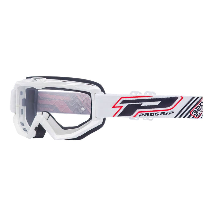 PG3201-30047 Maschera cross ProGrip 3201 trasparente bianco, COD: PG3201-30047