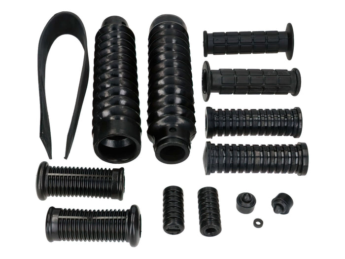 MOF-41887 Kit gomme telaio / cambio / avviamento a pedale / manubrio / forcella 14 pz. Simson S50 / S51 / S70, COD: MOF-41887