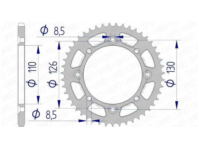 1074599001 Corona Afam 420 alluminio Z46 KX 65, COD: '1074599001