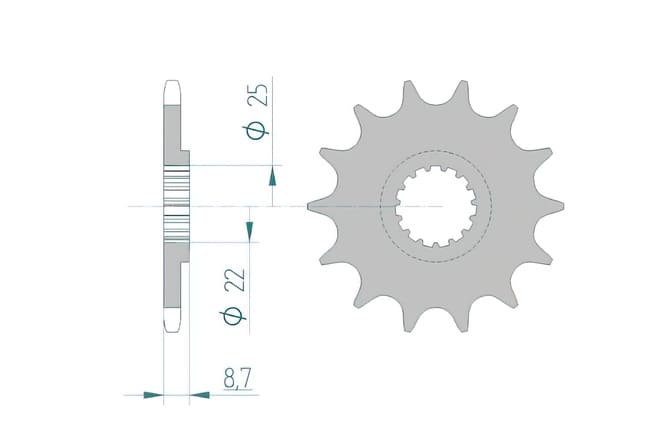 1077138002 Pignone Afam Z12 KTM / Husqvarna / Beta, COD: '1077138002