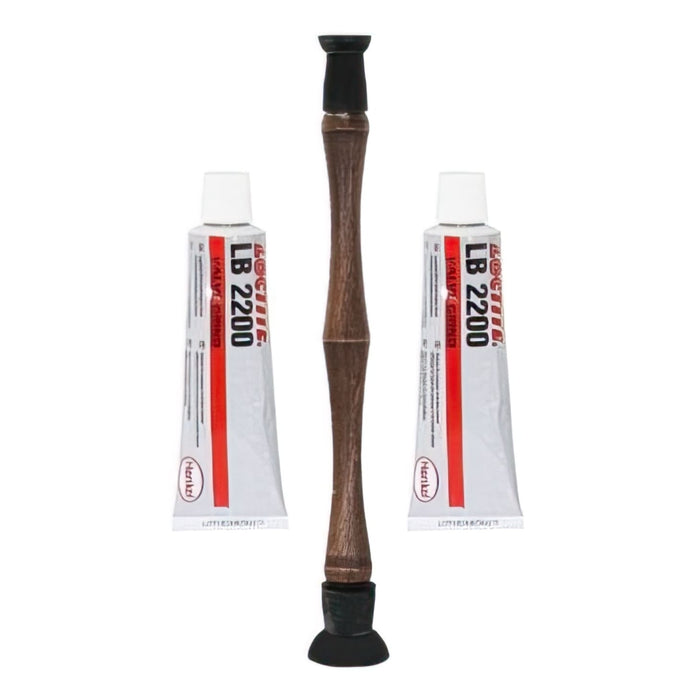 LOCT-150282 Set di pasta smeriglia valvole Loctite Lb 2200 (2 tubi da 85g + valvola)