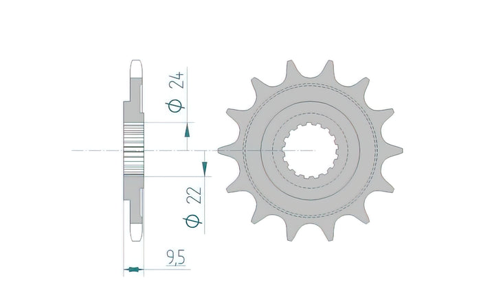 1074754005 Pignone Afam Z16 Honda CR 250 / CRF 450, COD: '1074754005