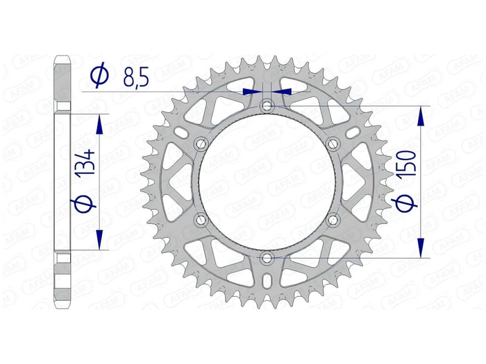 1074600007 Corona Afam alluminio autopulente Z53 Kawasaki KX / KXF, COD: '1074600007