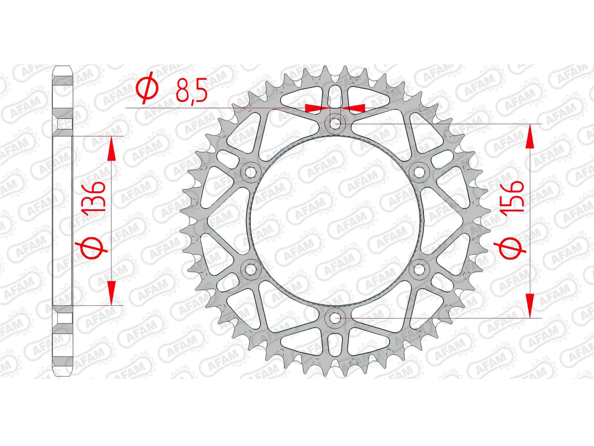 1074496001 Corona Afam acciaio autopulente Z48 Beta / Sherco