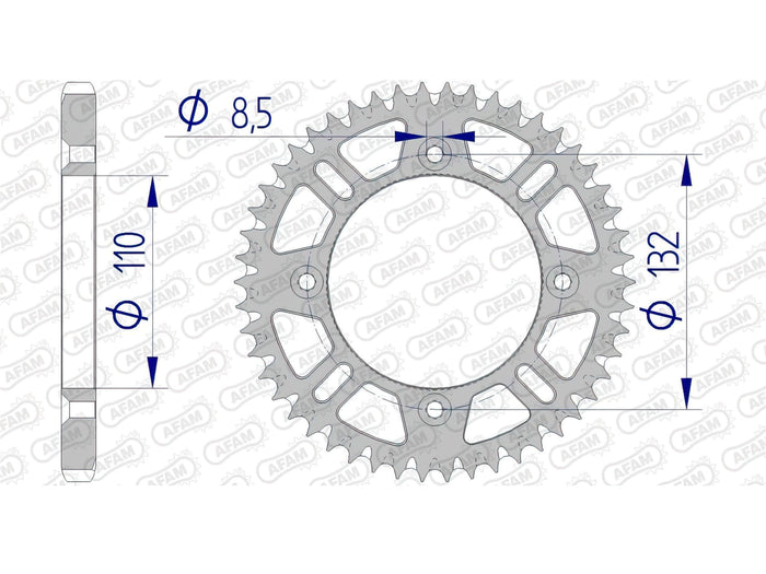 1074726003 Corona Afam 428 alluminio autopulente Z48 SX / TC 85, COD: '1074726003