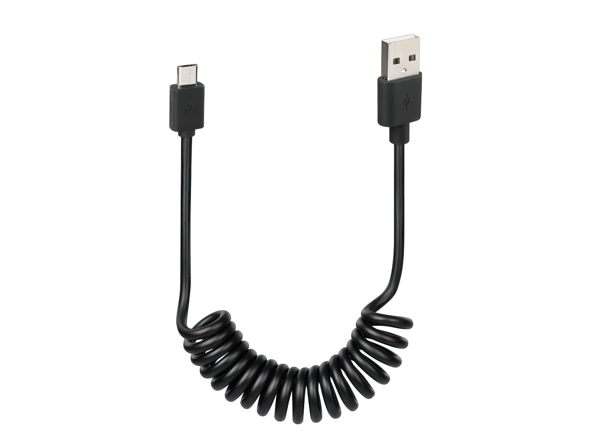 OLAMP-38700 Cavo USB a spirale tipo Micro-USB 100cm nero