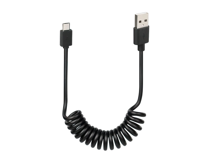 OLAMP-38700 Cavo USB a spirale tipo Micro-USB 100cm nero