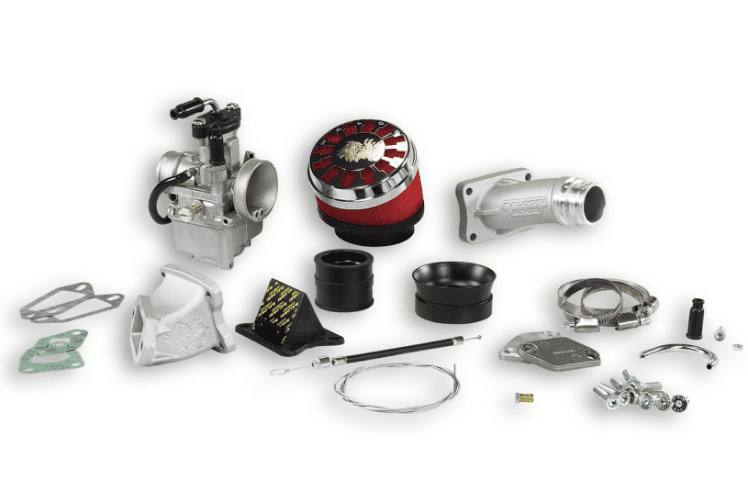 1616309 carburetor kit malossi mhr vhst 28 vespa et3 primavera 125 2t reed valve to cylinder -
