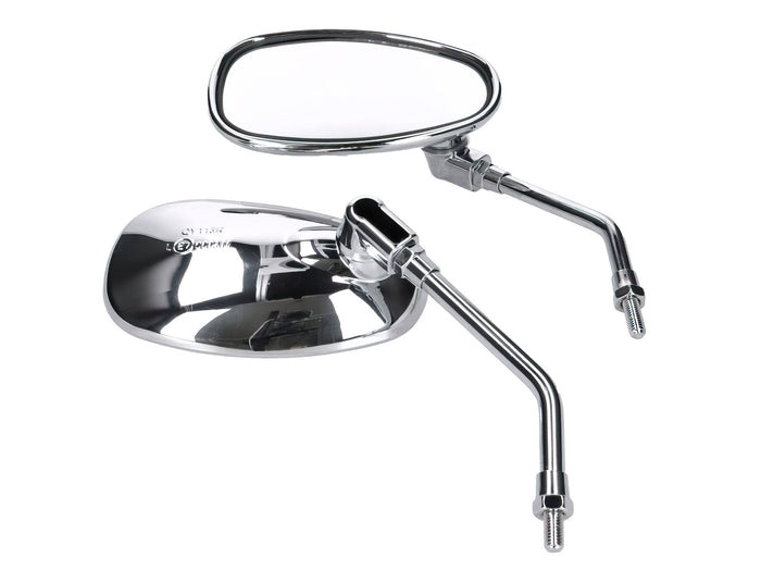 IP40392 Specchietti ovale cromato M8 filettatura destra (x2)