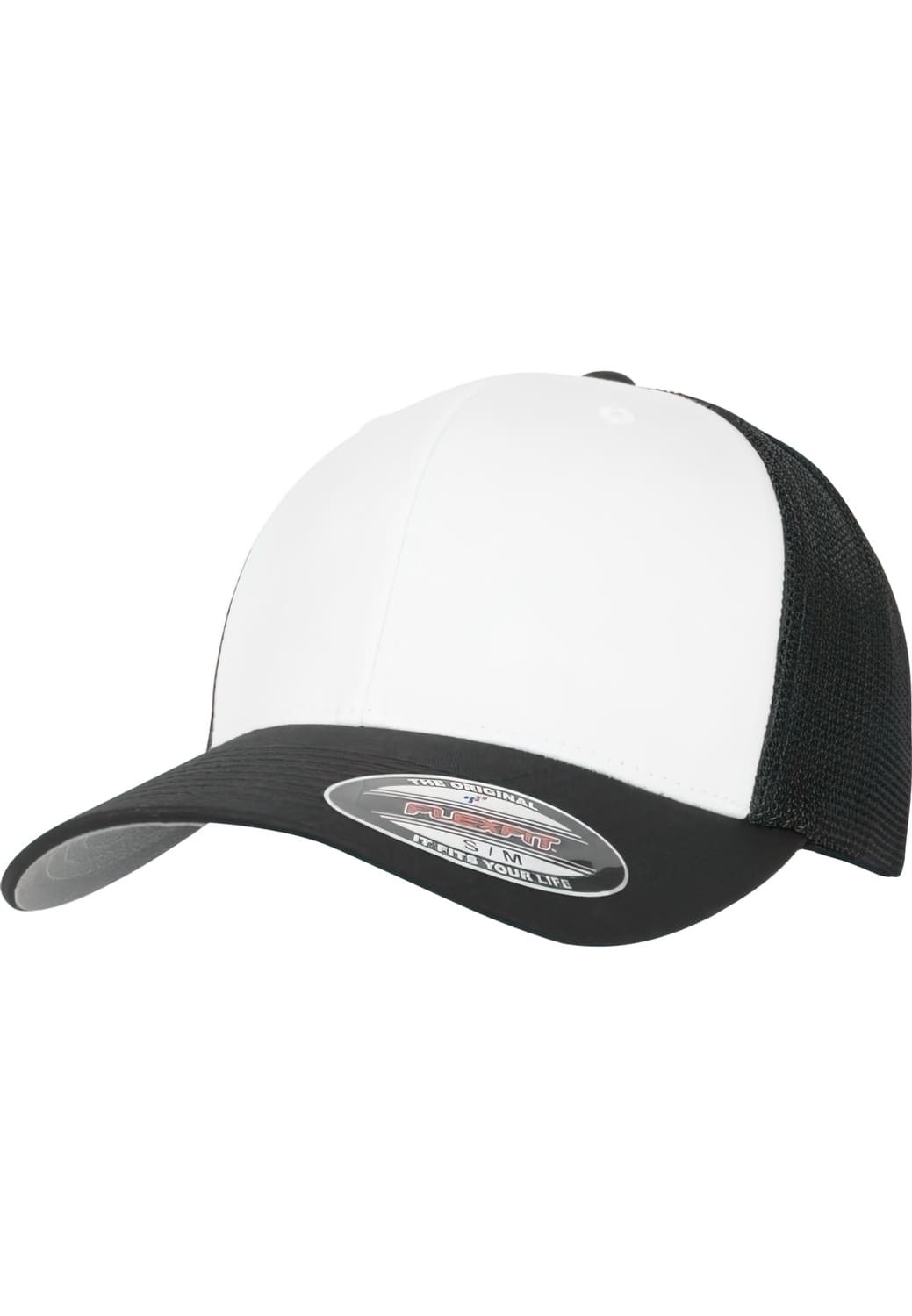 FF-6511CF-00493-0053 Cappellino trucker Mesh Front Bianco Flexfit nero/bianco/nero S/M