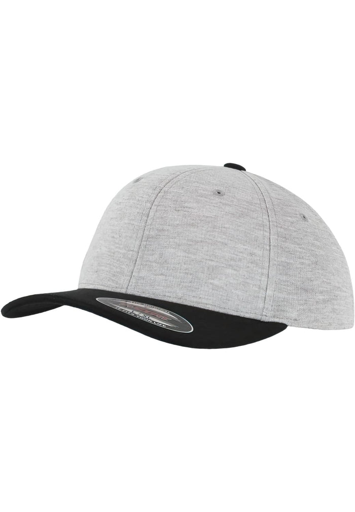 FF-6778T-00119-0053 Cappellino Double Jersey Flexfit 2-Tone grigio/nero S/M