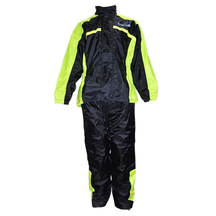 CGN505569 Pantalone e giacca antipioggia Trendy nero / giallo fluo XXL, COD: CGN505569