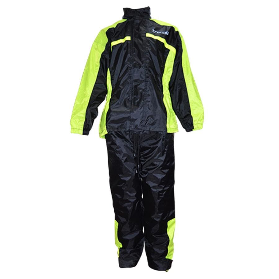 CGN505569 Pantalone e giacca antipioggia Trendy nero / giallo fluo XXL, COD: CGN505569