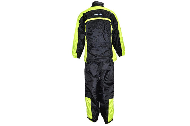 CGN505565 Pantalone e giacca antipioggia Trendy nero / giallo fluo S - Billaricambi SRLS
