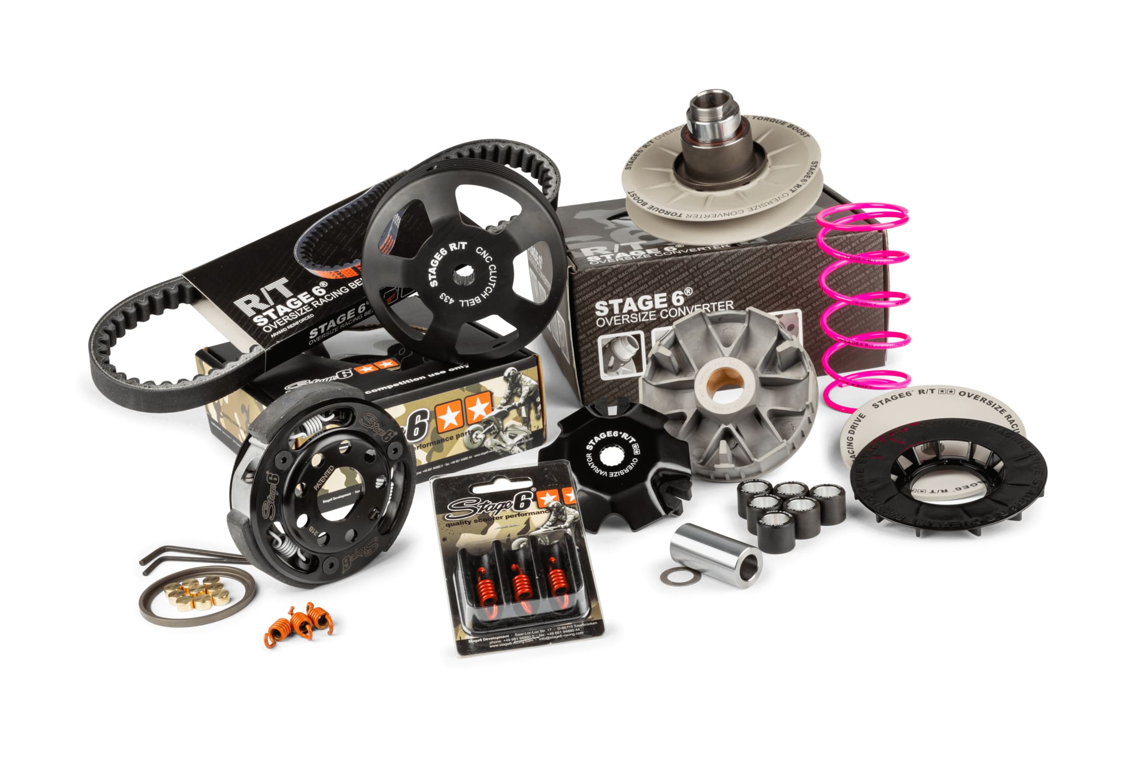 S6-5616603 Kit variatore / frizione / correttore Stage6 R/T Oversize Minarelli / Cina 2T