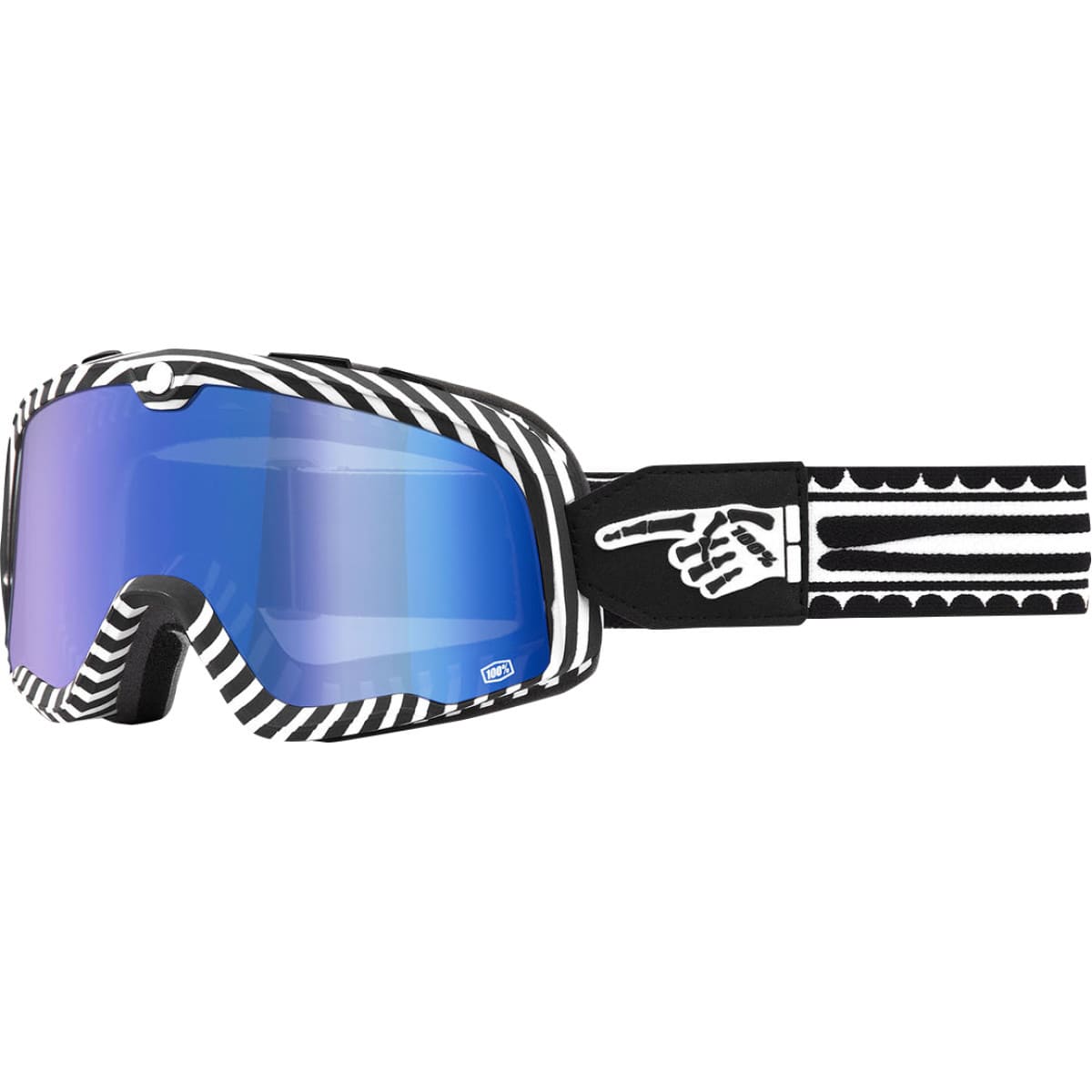 HDP26013067 100% Barstow Death SPRAY cross mask blue mirror