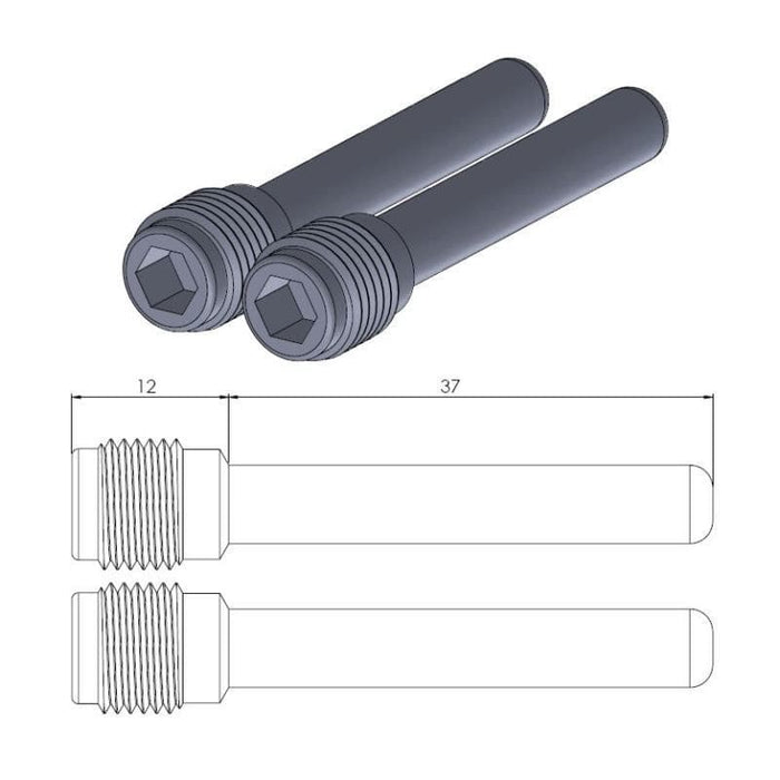 MMAST-17020389 Perno pastiglie freno Moto Master anteriore RM 125 / 250 1989 à 1995, COD: MMAST-17020389