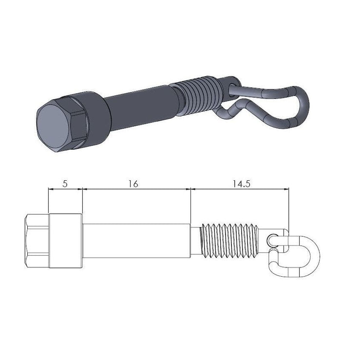 MMAST-17020390 Perno pastiglie freno Moto Master posteriore TC / SX 50, COD: MMAST-17020390