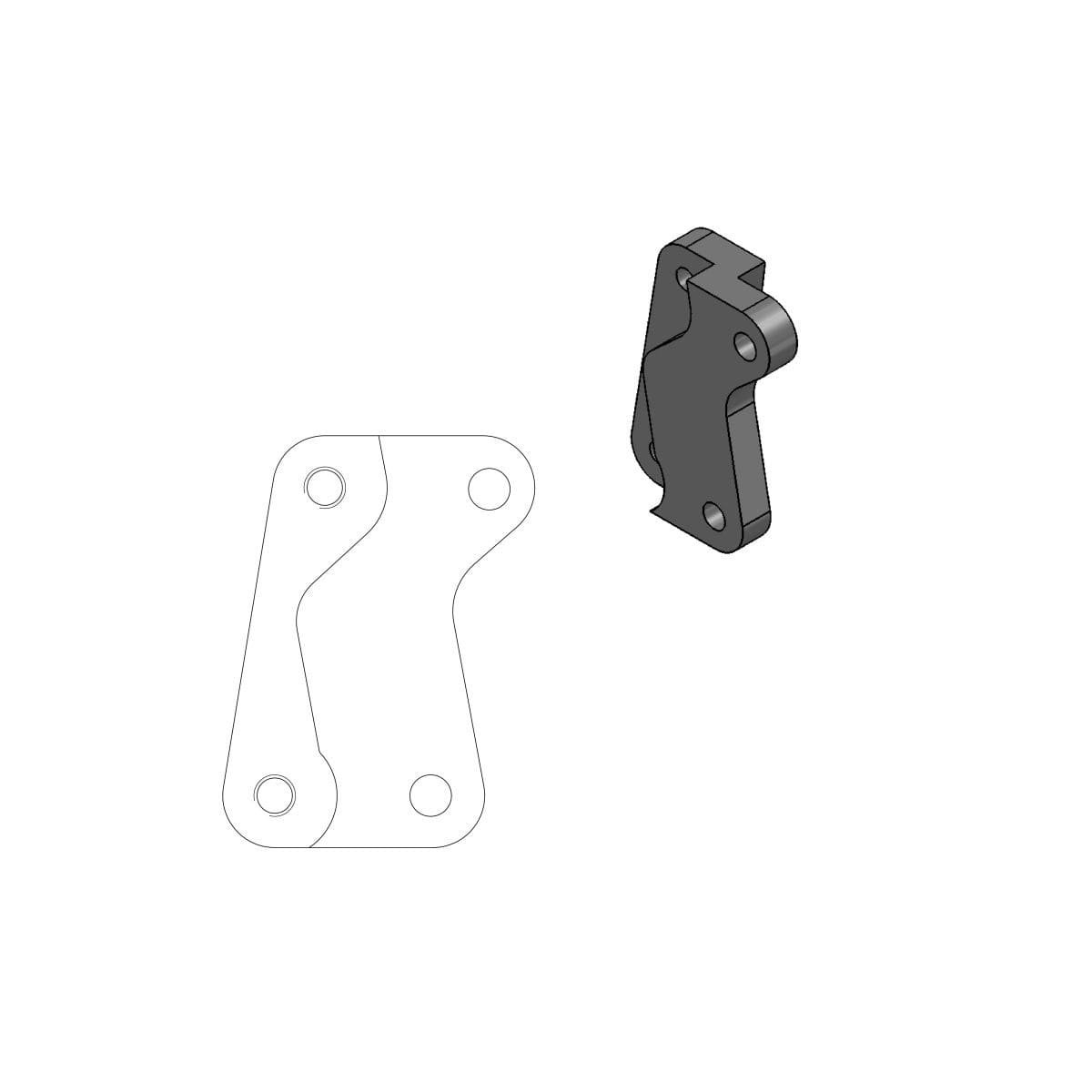 MMAST-17040353 Supporto pinza freno Moto Master Supermoto Street EXC fino 1998, COD: MMAST-17040353