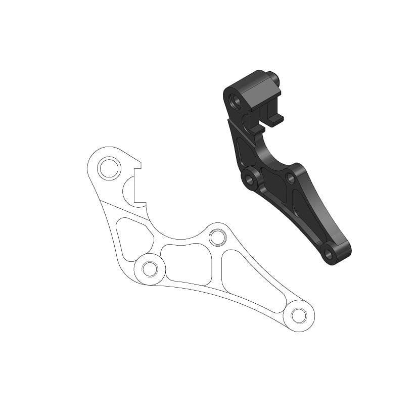 MMAST-17040419 Supporto pinza freno Moto Master Supermoto Street 320mm CRF dopo 2015, COD: MMAST-17040419