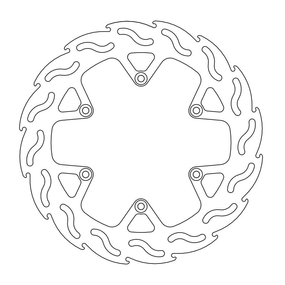 MMAST-17111531 Moto Master Flame Rear Fixed Brake Disc YZ / YZF