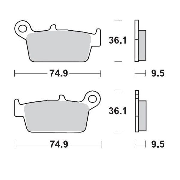 MMAST-17211265 Pastiglie freno Moto Master 091812 Sinter Pro Racing GP CR / KX / RM, COD: MMAST-17211265