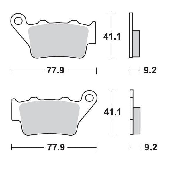 MMAST-17211270 Pastiglie freno posteriore Moto Master 093212 Sinter Pro Racing GP Husqvarna CR / WR, COD: MMAST-17211270