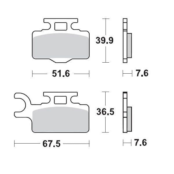 MMAST-17211275 Front Brake Pads Moto Master 09411 Sinter Pro Racing KX 65