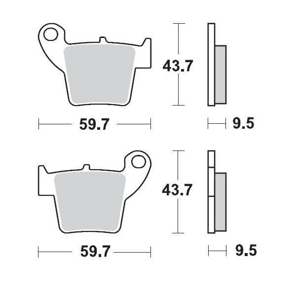 MMAST-17211277 Rear Brake Pads Moto Master 094312 Sinter Pro Racing GP CR / CRF