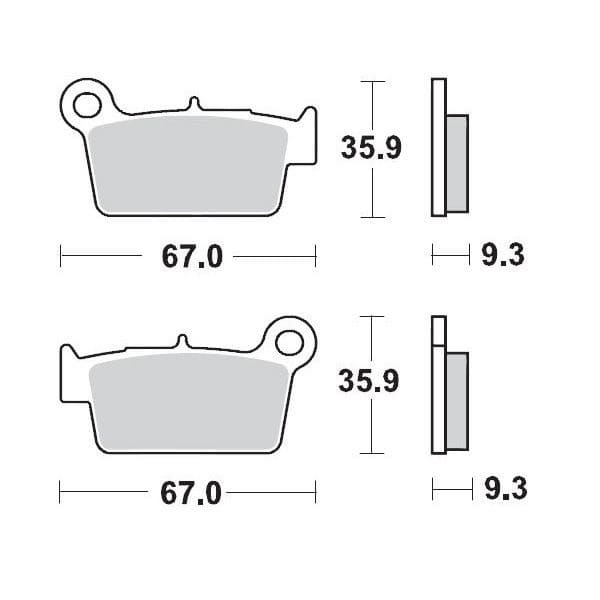 MMAST-17211281 Rear Brake Pads Moto Master 094512 Sinter Pro Racing GP KXF / RM-Z