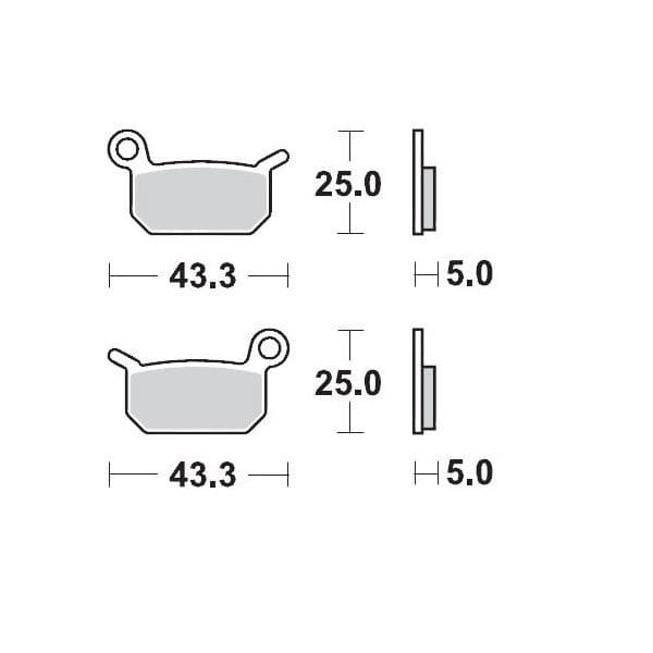 MMAST-17211284 Pastiglie freno anteriore Moto Master 094711 Sinter Pro Racing SX 50, COD: MMAST-17211284