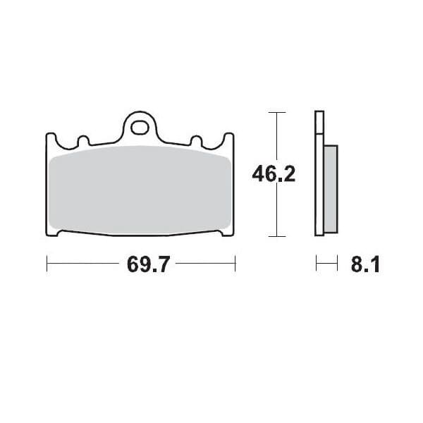 MMAST-17211288 Pastiglie freno per pinza Moto Master Supermoto 4 pistoni, COD: MMAST-17211288