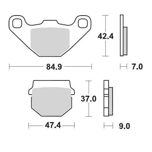MMAST-17211688 Pastiglie freno anteriore Moto Master Sinter pro Racing KX 80, COD: MMAST-17211688