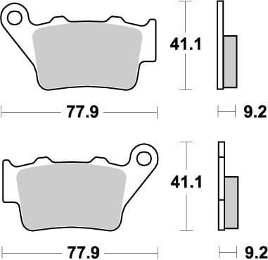 MMAST-17211851 Rear Brake Pads Moto Master Nitro Husqvarna CR / WR