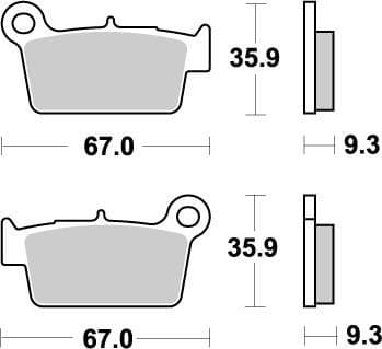 MMAST-17211854 Rear Brake Pads Moto Master Nitro KXF / RM-Z