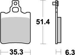 MMAST-17211857 Pastiglie freno posteriore Moto Master Nitro SX 65 2000 - 2002, COD: MMAST-17211857