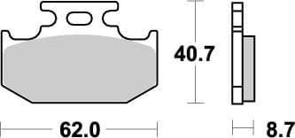 MMAST-17211863 Pastiglie freno posteriore Moto Master Nitro KX 125 / 250 1989 à 1994, COD: MMAST-17211863