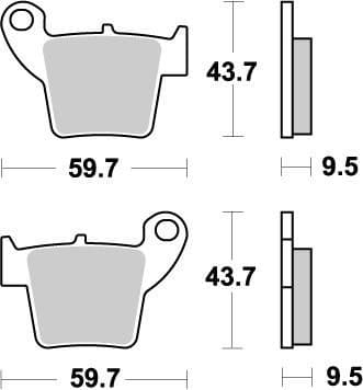 MMAST-17211868 Rear Brake Pads Moto Master Nitro CR / CRF