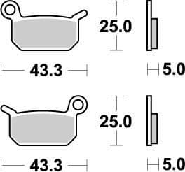 MMAST-17211870 Pastiglie freno anteriore Moto Master Nitro TC / SX 50, COD: MMAST-17211870