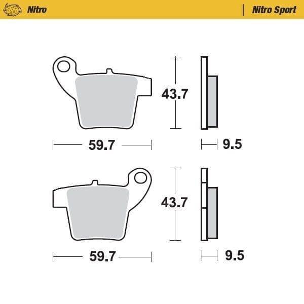 MMAST-17212444 Pastiglie freno posteriore Moto Master Nitro TC / SX 65, COD: MMAST-17212444