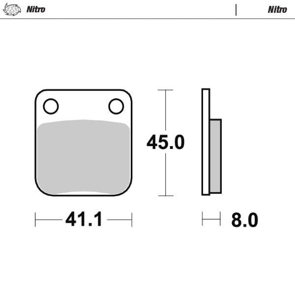 MMAST-17212530 Pastiglie freno posteriore Moto Master Nitro Husqvarna CR / WR, COD: MMAST-17212530
