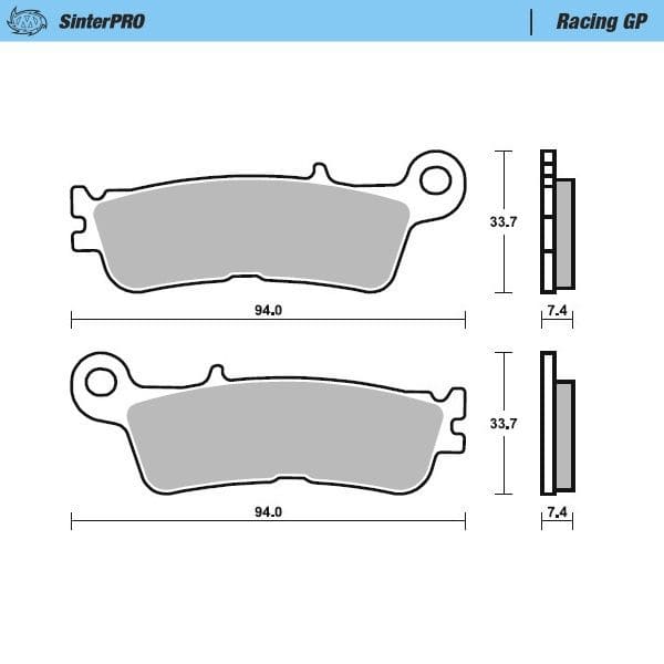 MMAST-17212986 Pastiglie freno anteriore Moto Master 099821 Nitro YZF 250 / 450