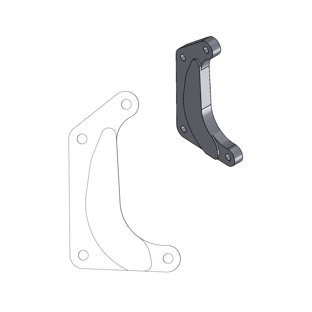 MMAST-17420341 Supporto pinza freno Moto Master Racing CR / CRF 2004 - 2014, COD: MMAST-17420341