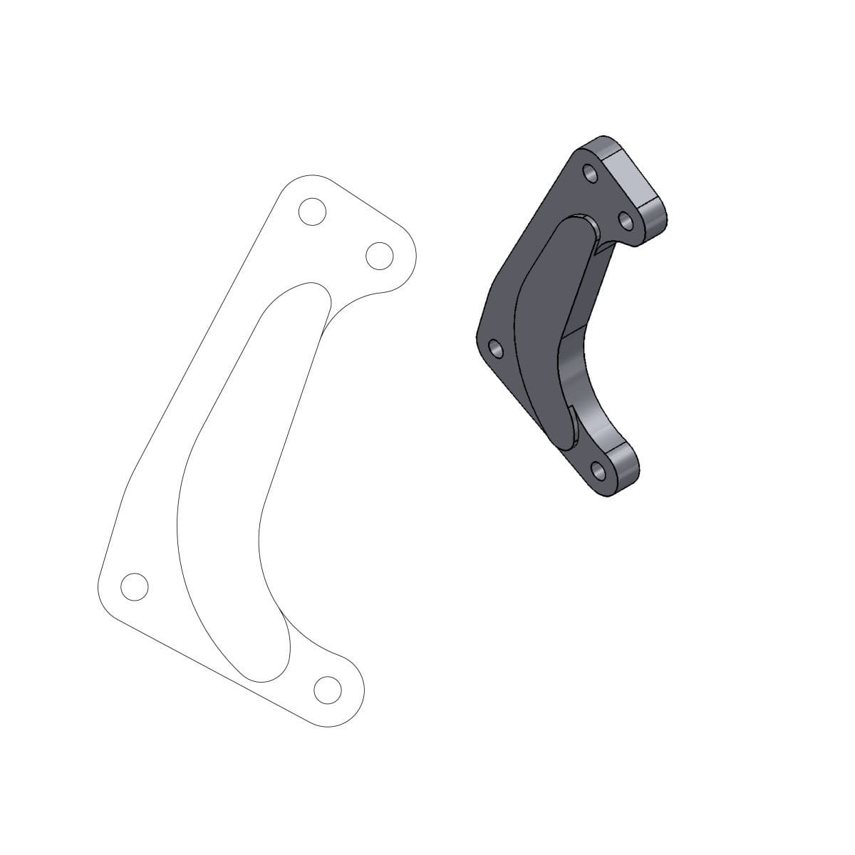MMAST-17420346 Supporto pinza freno Moto Master Racing YZF 1998 - 2006 / WRF 1998 - 2016, COD: MMAST-17420346