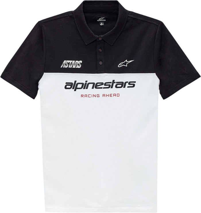 ALP30403048 Maglietta Polo Alpinestars Paddock bianco/nero 2XL
