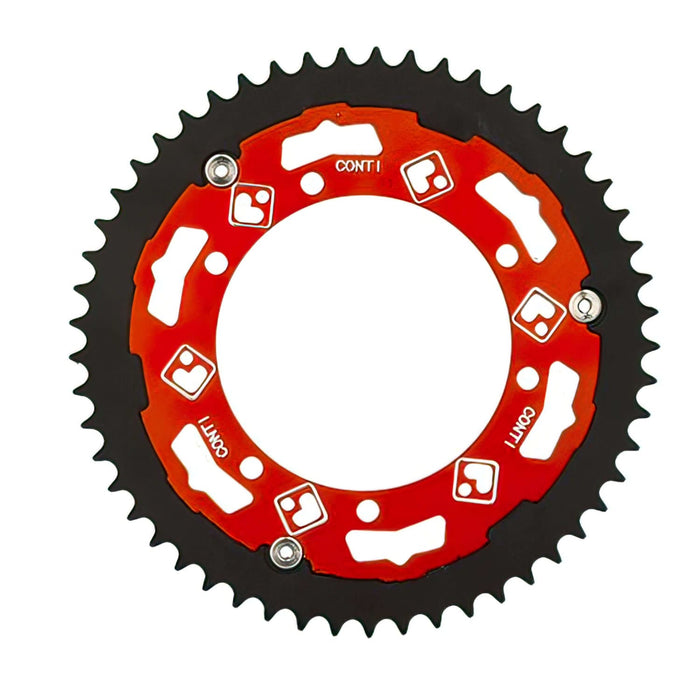 CGN513619 Corona bimetallo rosso 53 denti - 428 Conti CHR Sherco Enduro 50