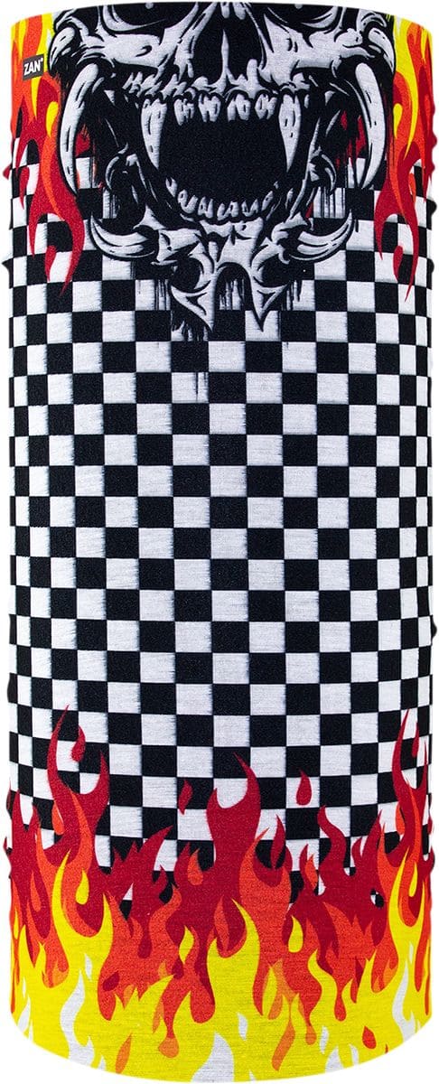 ZAN25020257 Tubo collo Motley Tube Zanheadgear Polyester Checker Flames