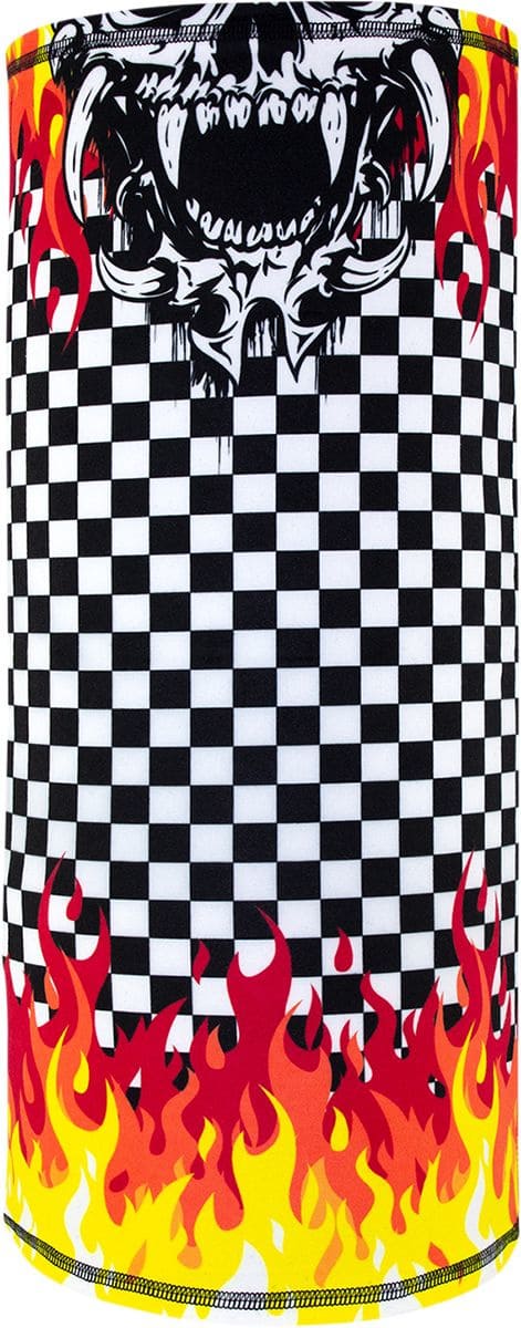 ZAN25020265 Tubo collo Motley Tube Zanheadgear Sportflex Checkered Flames