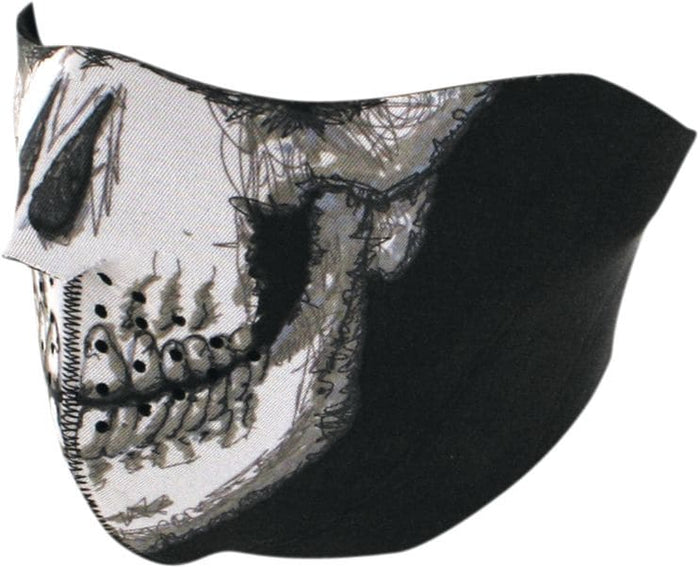 ZAN25030060 Mezza Mascherina neoprene Zanheadgear Skull Face