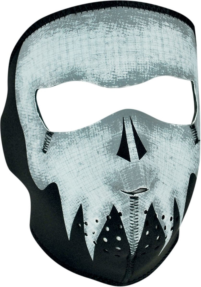 ZAN25030208 Mascherina neoprene Zanheadgear Grey Skull Glow